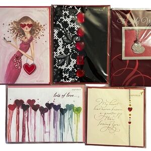 5 Papyrus Valentine’s Day Cards, Specialty, Bejeweled, Wife, Husband, Friends